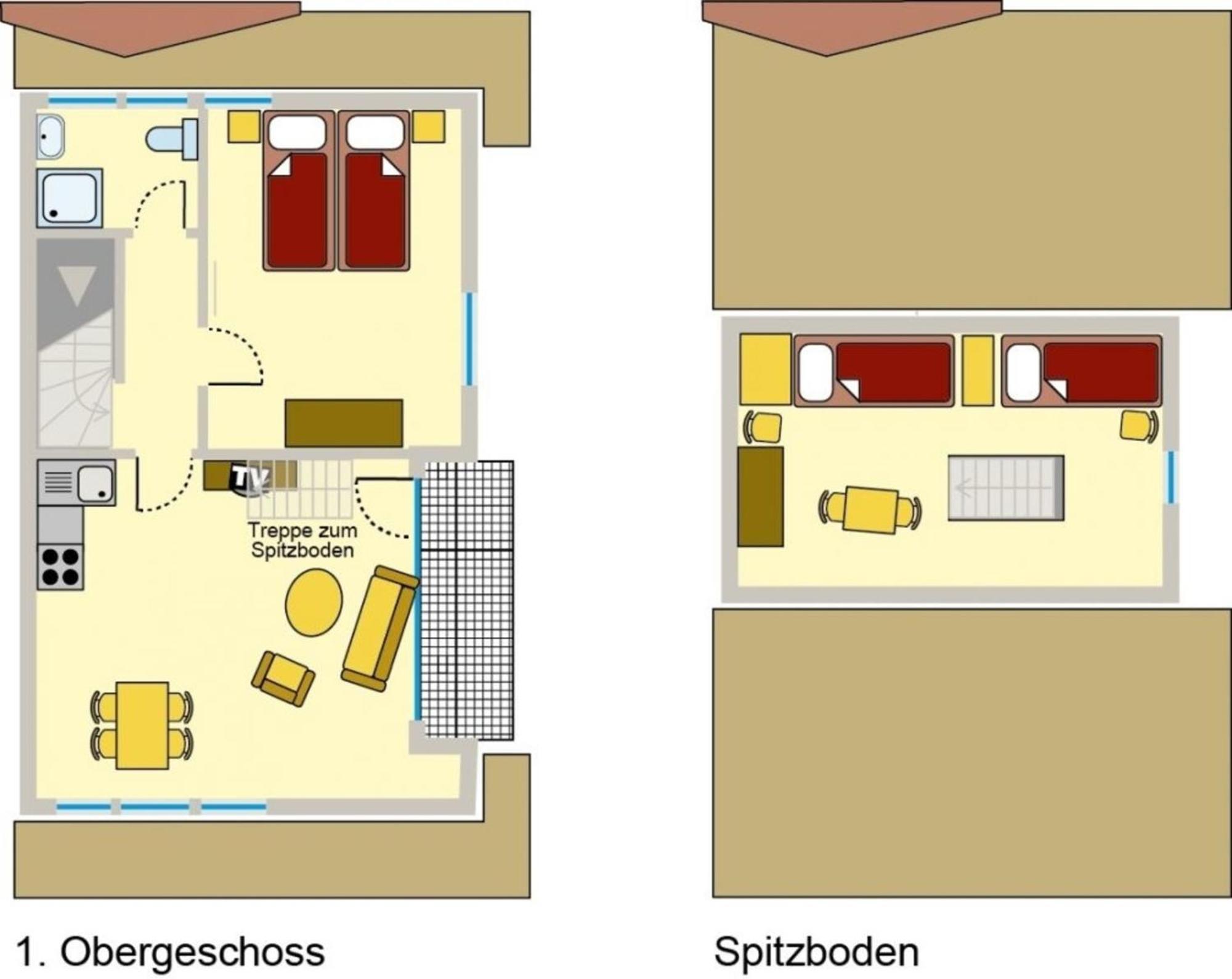 Ferienwohnung Nr 07 Og Spitzboden 보른 외부 사진